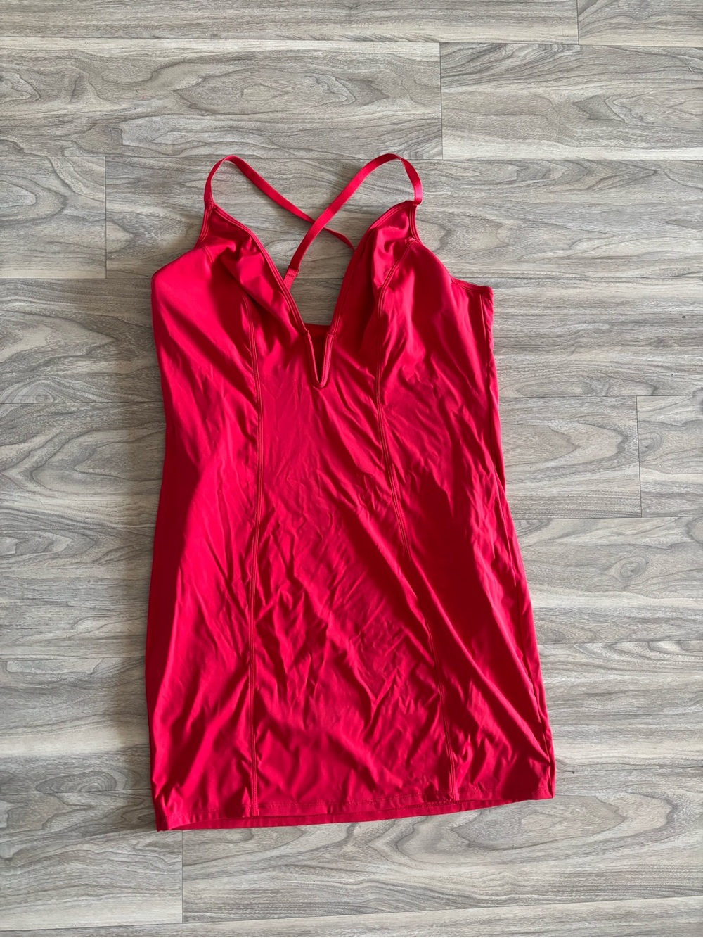 Strappy Red Bodycon Dress
